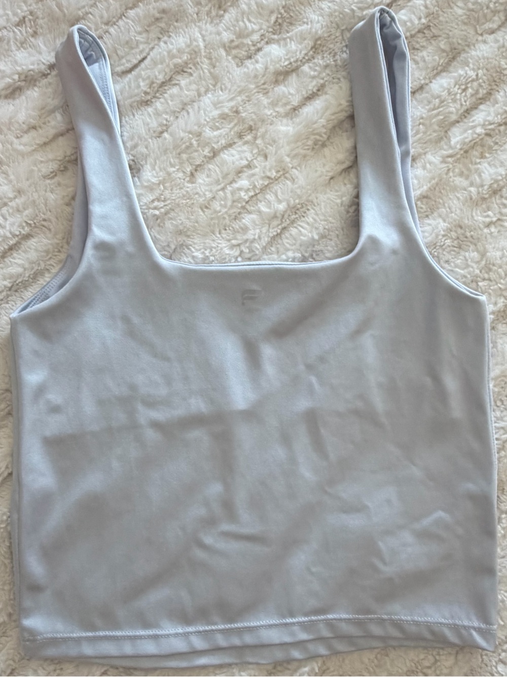 Small Fabletics Light Gray Square-Neck Tank Top - Picture 2 of 2
